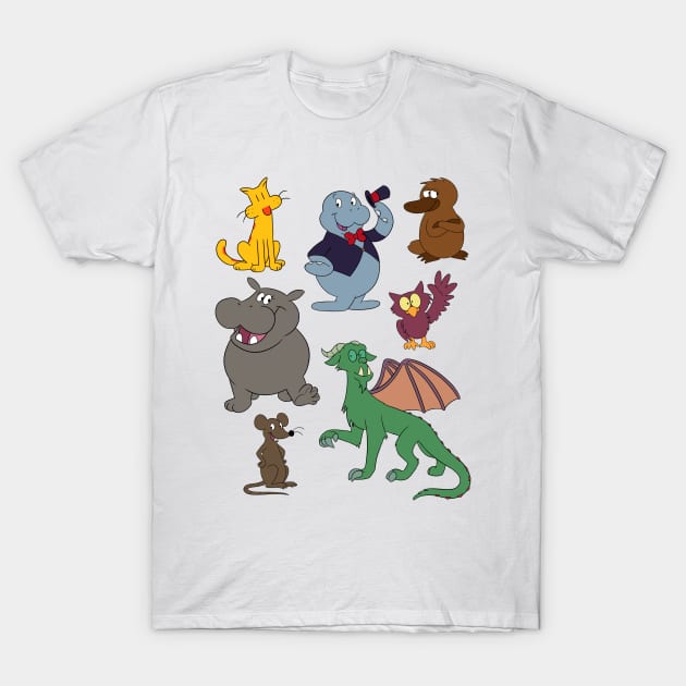 Megan's Menagerie Pattern T-Shirt by MeganCartoonist